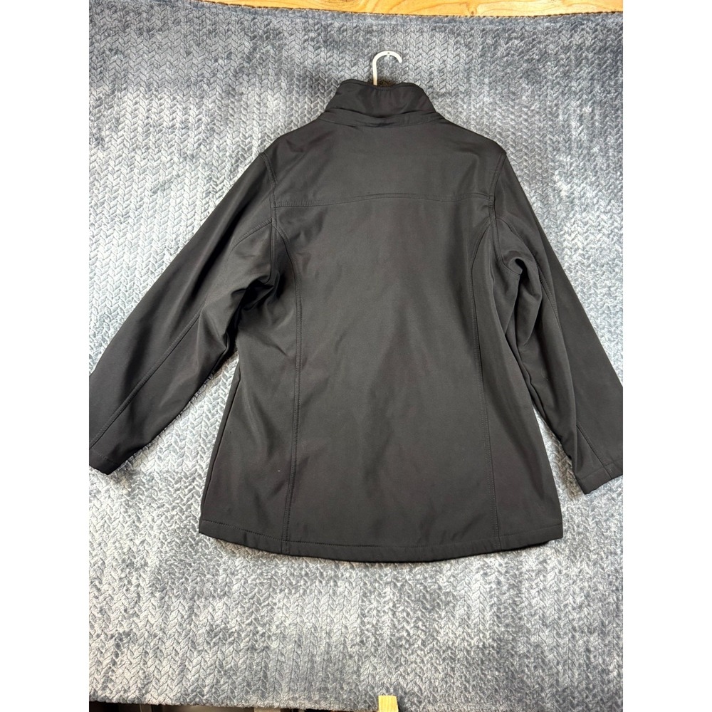 Reebok Softshell Jacket Womens 2XL Black Pink Fleece Lined Performance Full Zip - Picture 6 of 7